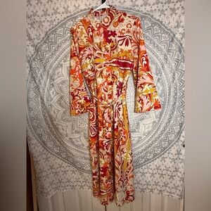 Sunday Up Vibrant Floral Long Sleeve Dress